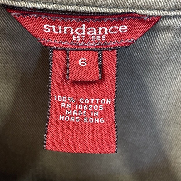 Sundance Womens Size 6 Jacket Safari Military Khaki Green Asymmetrical Button Up - Picture 3 of 13